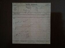 1939 SIGNAL PAD SHEET OF COMMODORE HENRY HARWOOD CALCULATING INTERCEPT GRAF SPEE picture