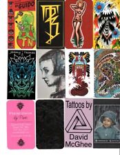 144 Different American Tattoo Shop Business Cards Set 1 picture