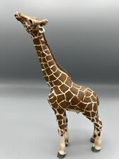 Schleich Male Giraffe Eating D-73527 Animal Figure 2008 Adult Retired Toy 7 inch picture