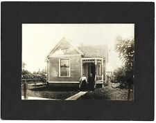 Vintage 1906 Photo of Old Couple Outside Their Home in California Architecture  picture