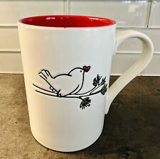 Tag Mug/Cup Bird On A Branch With Heart 5” Tall 3.75” Wide EUC Love Peace Gift picture
