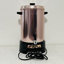 Vintage WEST BEND Rose Copper Tint Coffee Percolator 30 Cup Model 3510E Tested picture