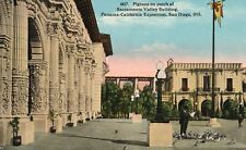 Vintage Postcard 1910s Pigeons on porch Sacramento Bldg Pan. Pac. Int. Expo Cal. picture