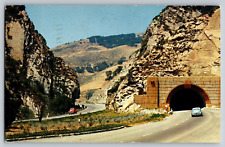 Gaviota Pass US Highway 101 Santa Barbara San Luis Obispo CA Cars 1961 Postcard picture