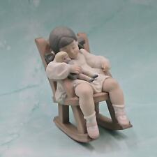 Vintage Lladro Naptime Girl Sleeping In Rocking Chair #5448 With Box picture