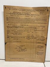 1913 St. Louis & San Francisco Railroad Order Bill of Landing picture