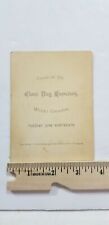 Antique 1883 CLASS DAY EXERCISES BROCHURE Wells College New York Pamphlet B3 picture