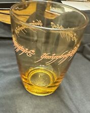 Lord of the Rings Color Changing Elvish Runes 9.5oz Amber Glass Zak Loot picture