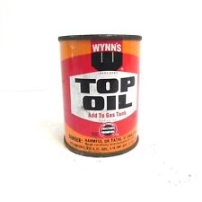 VINTAGE WYNN'S TOP OIL GAS TANK ADDITIVE 4 FL OZ FULL PRE OWNED USED OIL CAN VTG picture