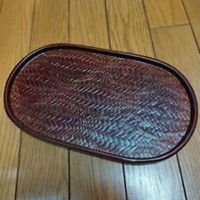Japanese Showa Retro Lacquerware Woven Confectionery Tray Tray Just The Right S picture