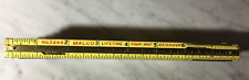VINTAGE MALCO No. X266 WOODEN & BRASS EXTENSION RULER FOLDING TAPE MEASURE 72