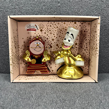 Disney princess Salt Pepper Shakers Cogsworth & Lumiere The beauty & The Beast picture