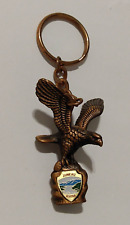 Bronze Tone Eagle Juneau Alaska Souvenir Keychain picture