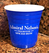 New Admiral Nelson’s Premium Spiced Rum Shot Glass Blue Mini Plastic Cup picture