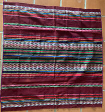 Peruvian Woven Blanket - Andean Community Multicolored Boho Fabric picture
