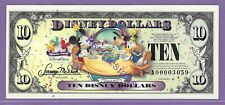 2009 A $10 FAB 3 DISNEYLAND DISNEY DOLLAR SN A00003059 Mickey Donald Goofy picture