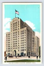 Postcard Michigan Detroit MI Maccabees Building 1930s Unposted White Border picture