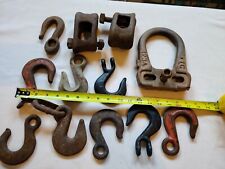Vintage Industrial Farm Metal Hooks & Other Lifting Items picture