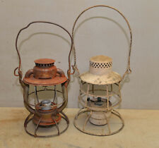 2 railroad lanterns Dietz & Rayo collectible parts or repair lot vintage lamp picture