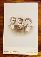 1800’s Cabinet Card Photograph Family Portrait Coon & Martin Belle Plaine, Iowa picture