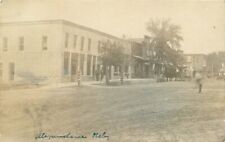 1908 Alexandria Thayer Nebraska Street View Business Block RPPC Photo Postcard picture