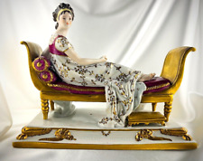 MADAME RÉCAMIER Antique Porcelain Figurine Lady-Vintage Scheibe Alsbach-Repose picture