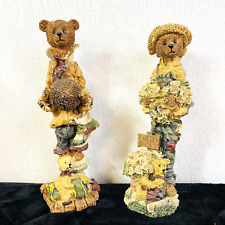Lot of 2 Christhomas Corp 1995 Bear Roses FA-137 & Basketball FA-140 Figurines picture