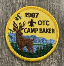 1987 OTC Camp Baker Shoulder Patch Boy Scouts Of America 3” picture