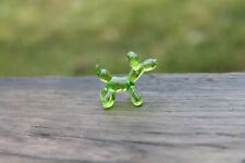 Murano Balloon Green Dog Figurine Animal Glass Balloon Dog Figurines Tiny picture