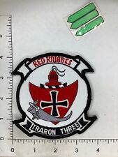 VINTAGE US NAVY TRARON THREE RED KNIGHTS SQUADRON JACKET PATCH picture