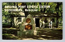 Gothenburg NE-Nebraska, Original Pony Express Station, Vintage c1966 Postcard picture