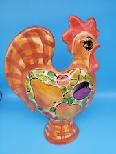 Vintage Anatoly Turov Ceramic Art Pottery Large Rooster 13 3/4