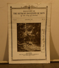 January 1921 DETROIT INSTITUTE OF ARTS Bulletin Vol II No 4 Booklet picture