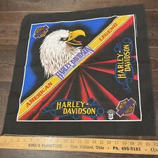 Harley Davidson Vintage Licensed Bald Eagle USA Flag Bandana 21” X 21” RN16463 picture