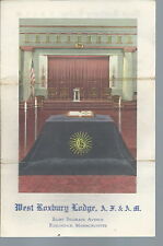 NM-041 - Two Itinerary's West Roxbury Masonic Lodge, Roslindale, MA, 1953 Vintge picture