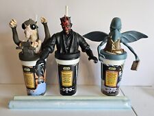 Vintage 1999 Taco Bell Star Wars Collectors Promo Cup Toppers & 2 Posters picture