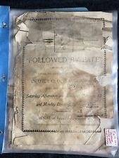 Antique Odd Fellows Play Fundraising Pamphlet RARE Fire Co. No. 2 Pitcairn PA picture