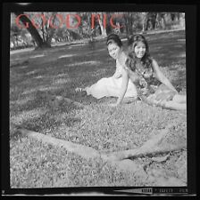 #V5 m Vintage Photo Negative- 2 Young Women - Saigon Vietnam-1963 picture