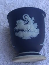 Wedgwood Jasperware DARK BLUE Egg Cup, Cigarette Urn, Lovely shape MINT England picture