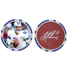 TROY AIKMAN / DALLAS COWBOYS - POKER CHIP - GOLF BALL MARKER ***SIGNED*** picture