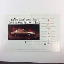 Vintage Print Advertisement 1993 Lexus Cater To Your Senses Double Page picture