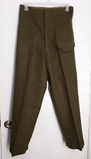 Vintage 1953 Canadian Army Battle Dress Trousers Pants Wool Korean War 32x30