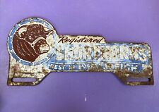 Vintage Original RARE License Plate Topper. Registered Shorthorns Best In Weigh picture