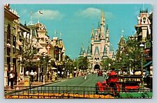 Walt Disney World Florida FL Cinderella Castle Fantasyland VINTAGE Postcard picture