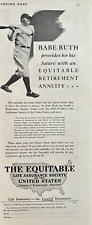 The Equitable Life Assurance Society Of US Babe Ruth Annuity Vint Print ad 1931 picture