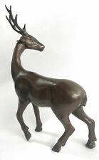 Stunning Large Numbered Antiqued Bronze Stag - Sig and Number Statue Ornament NR picture