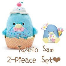 2 Piece Set Tuxedo Sam Flower Kuji Figure & Ice cream Series Plush Doll Set  picture