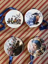 NEW Set of 4 Heinen Delfts Blauw Museum Art Miniature Wall Plates Ornaments picture