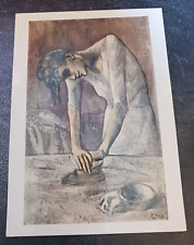 vtg postcard Picasso Woman Ironing painting art unposted picture