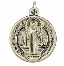 HMHReligiousMfg Sterling Silver Saint Benedict of Nursia Protection Against Evil picture